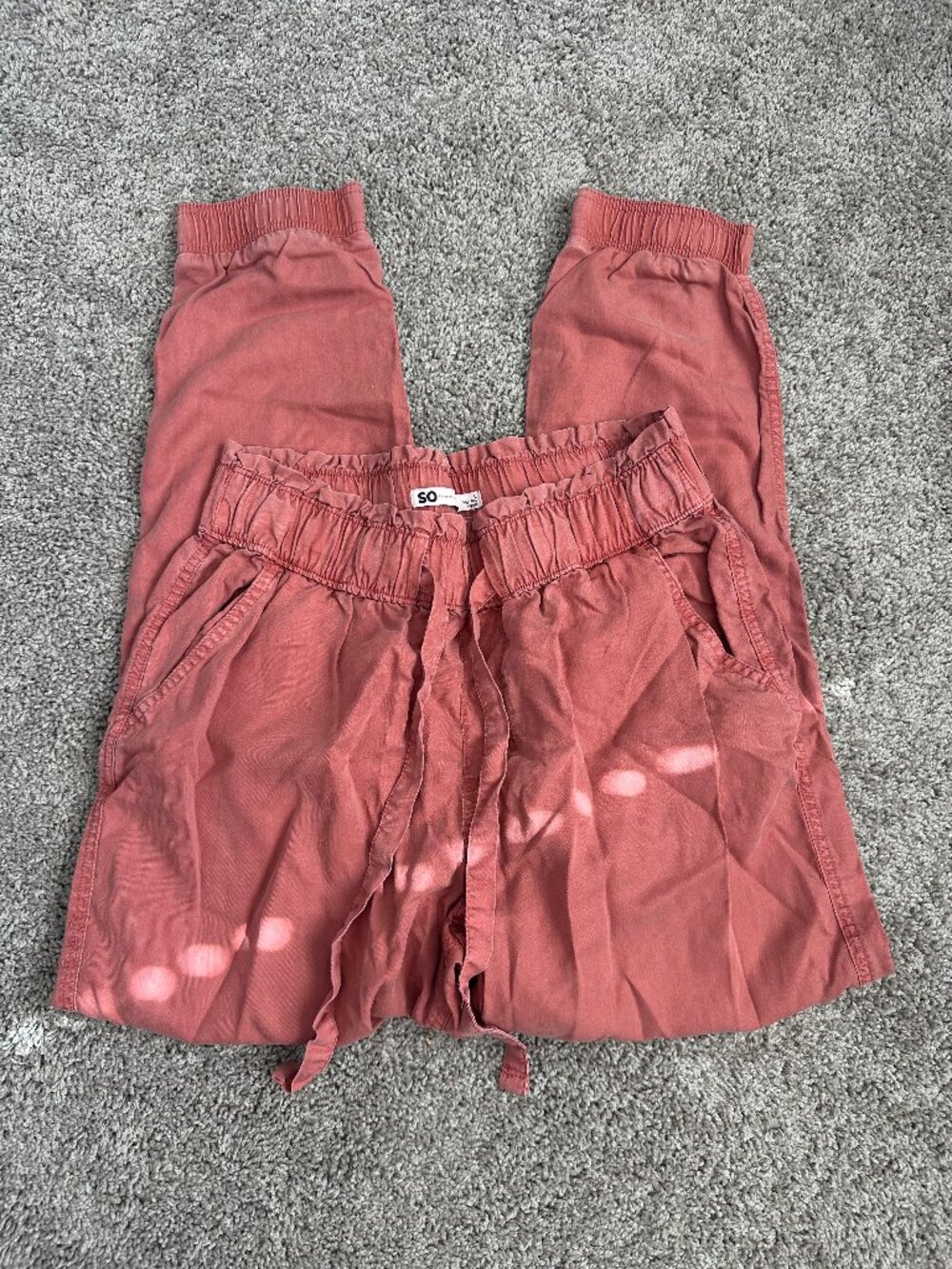 Red SO womens joggers - Large